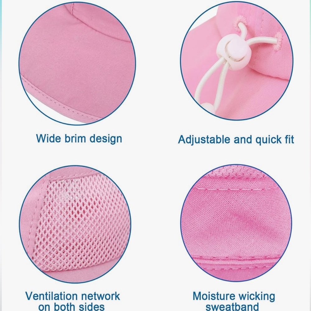 ✅ 5 for $25 - Pink SPF Brimmed Sun Hat, Toddler - Picture 6 of 11